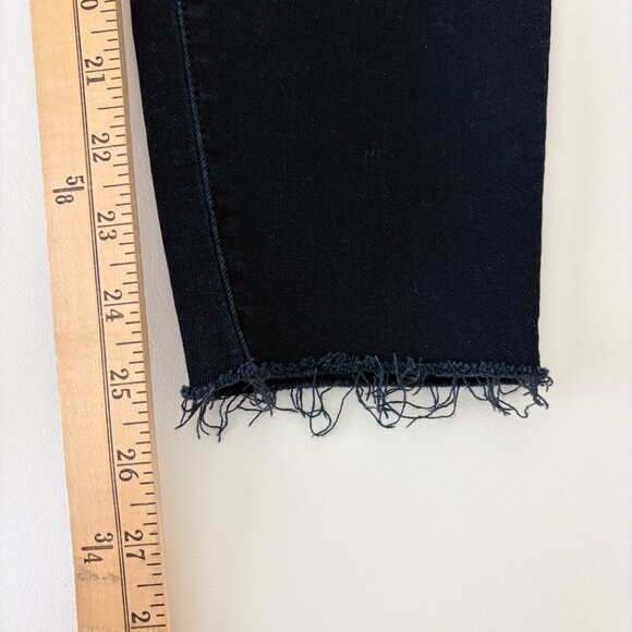 Mother Denim High Waisted Looker Ankle Fray in Last Call Dark Blue Womens 26 - Picture 6 of 15